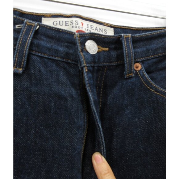 VINTAGE Guess Jeans 31 Bootcut Low Waist Denim Pants 90s Y2K 31X32 - Picture 2 of 12